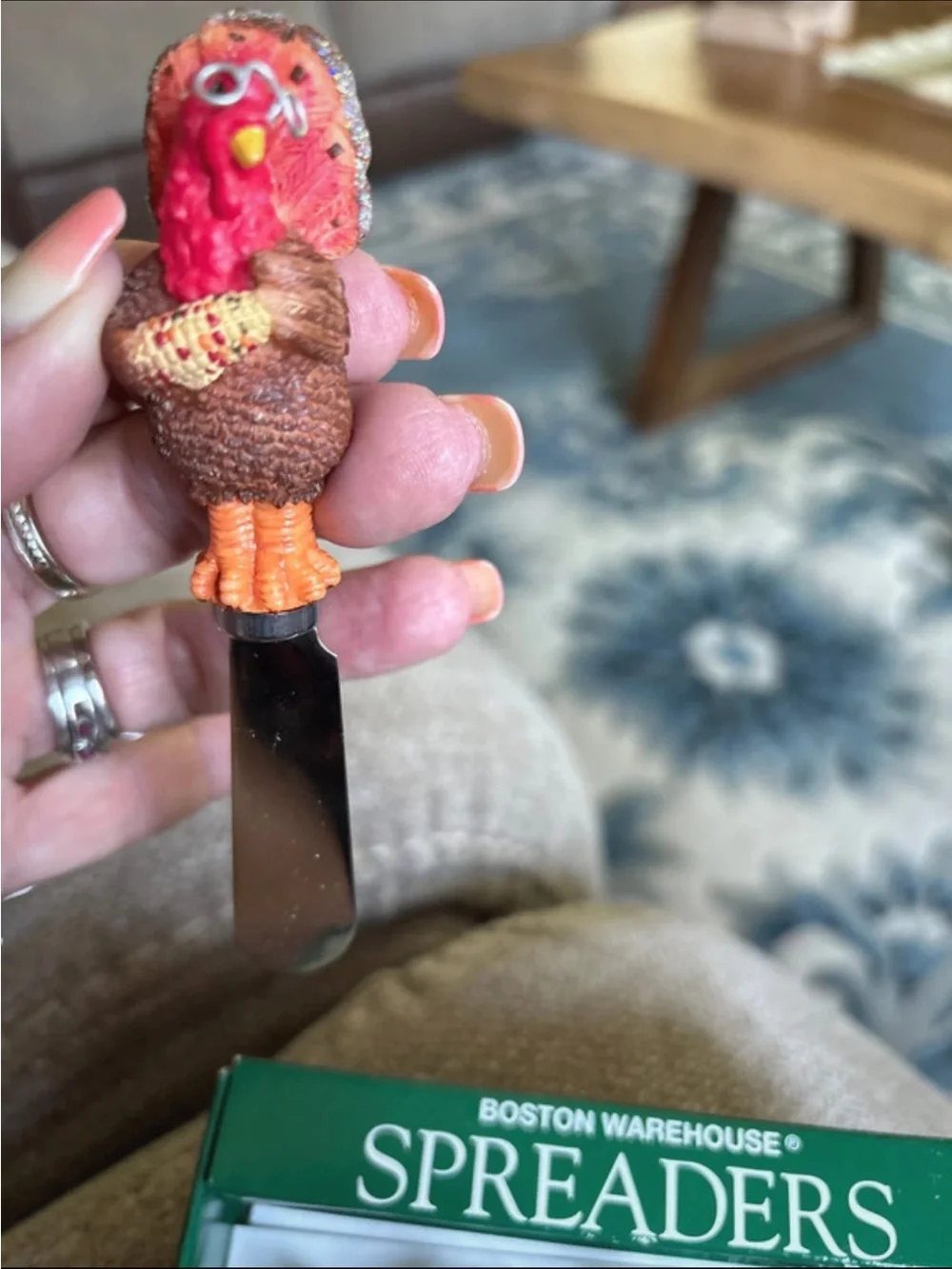 Boston Warehouse Brown & Red Turkey Spreaders - Set of 4